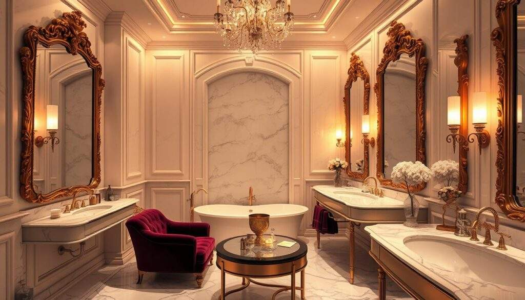 Styl glamour w łazience