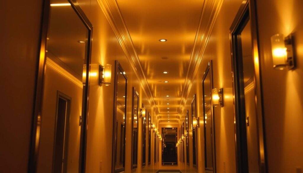 Jakie lustra i oświetlenie zastosować, by optycznie poszerzyć wąski korytarz?