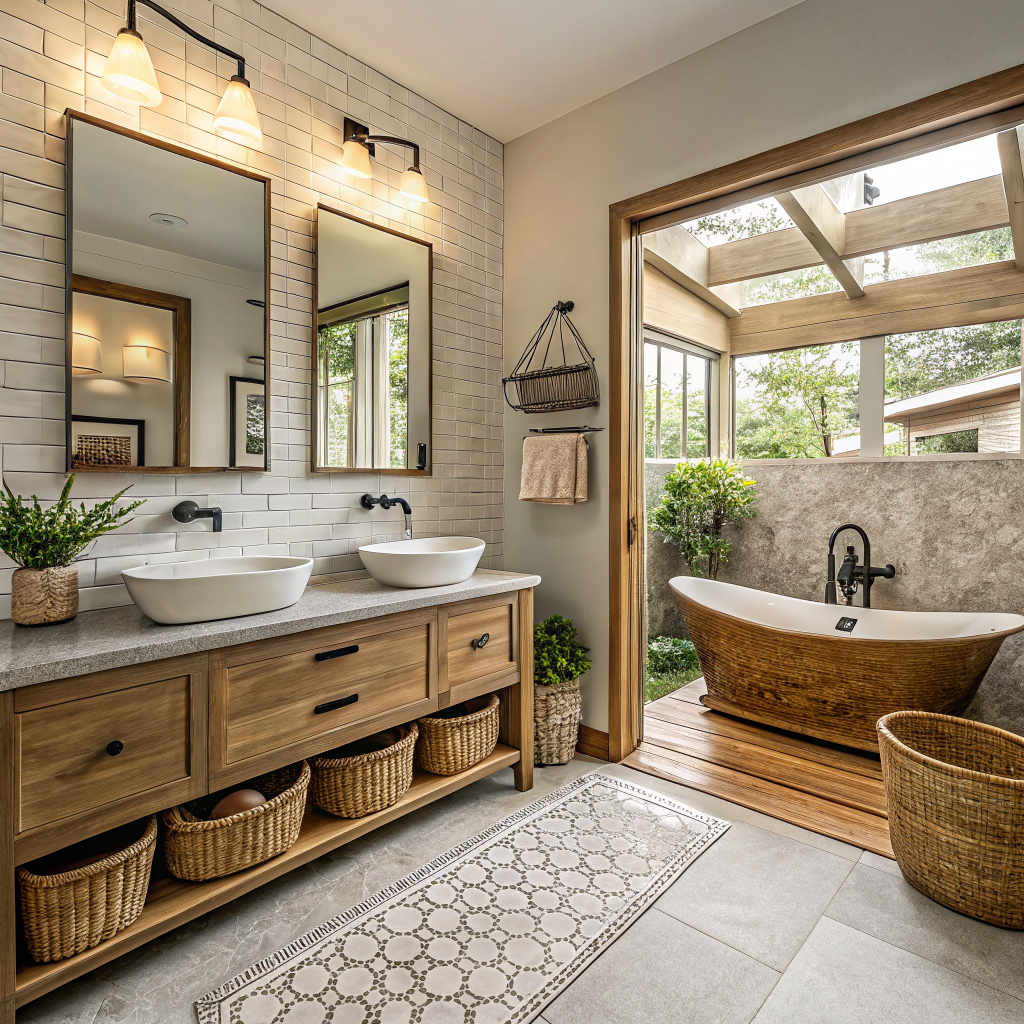 Łazienki w stylu wiejskim