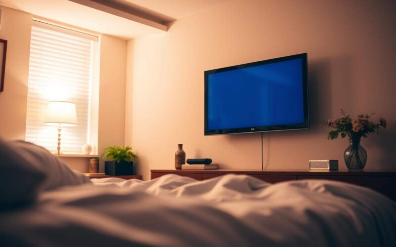Na jakiej wysokości telewizor w sypialni – kąt patrzenia w pozycji leżącej