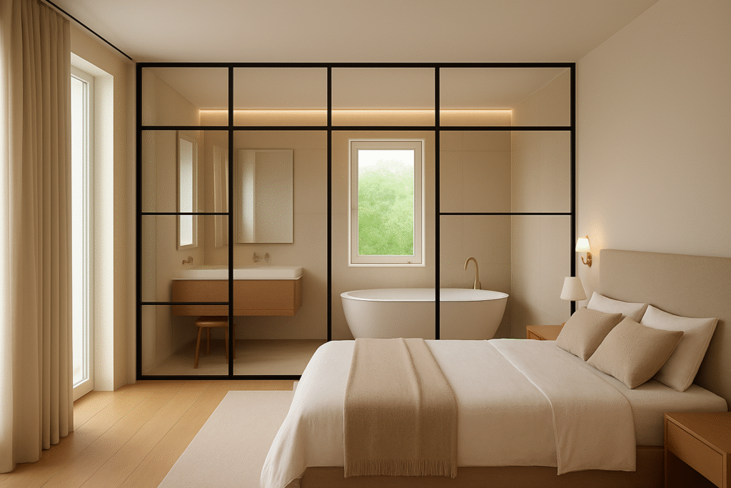 Sypialnia z łazienką