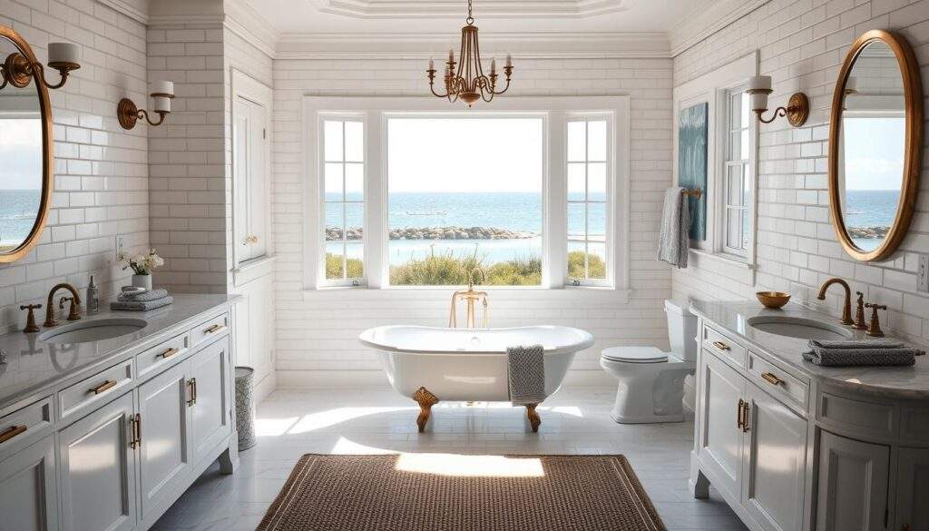 Jak urządzić łazienkę w stylu Hamptons? Inspiracje 2025