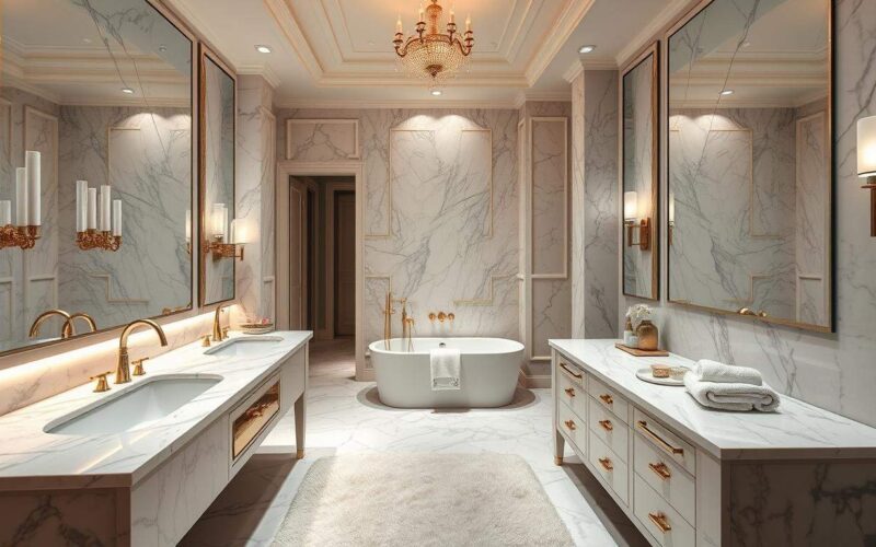 Łazienki w stylu glamour – błysk, elegancja i luksus w detalach