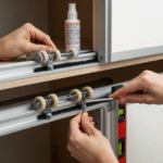 Jak naprawić drzwi przesuwne – regulacja szyn