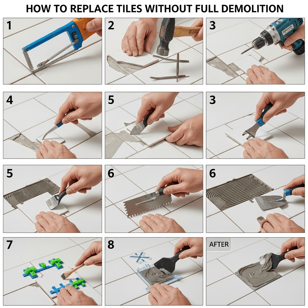Jak wymienić płytki bez demontażu