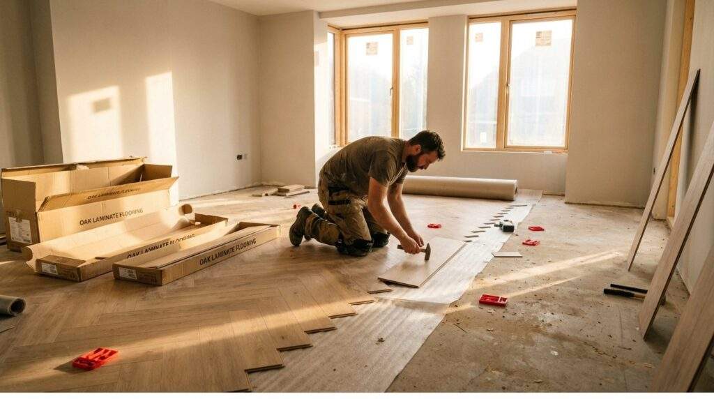 Układanie paneli w jodełkę: jak tanio uzyskać efekt klasycznego parkietu?