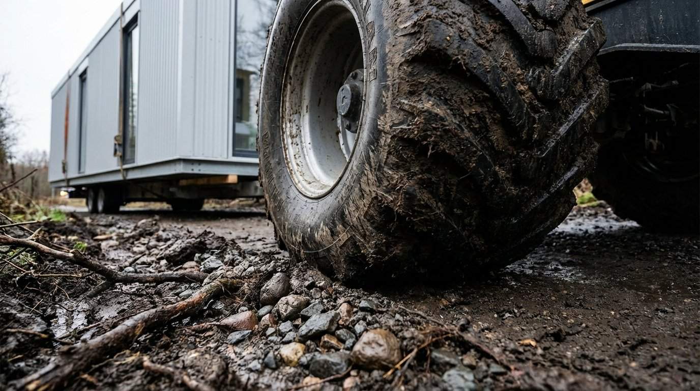 Czy trudny dojazd na działkę wyklucza budowę domu z gotowych elementów?