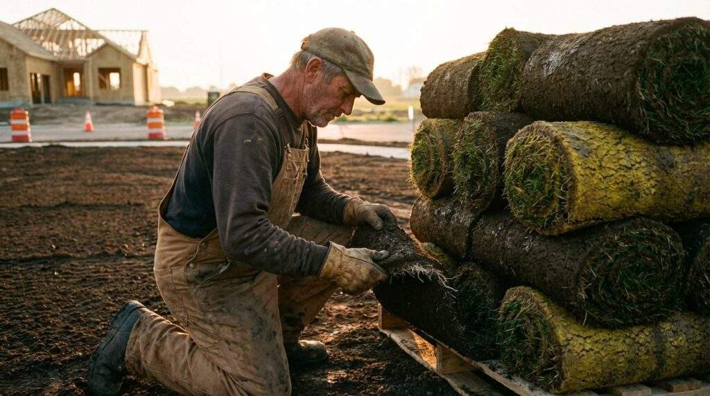 Jak długo trawa z rolki może leżeć zwinięta na palecie przed ułożeniem?