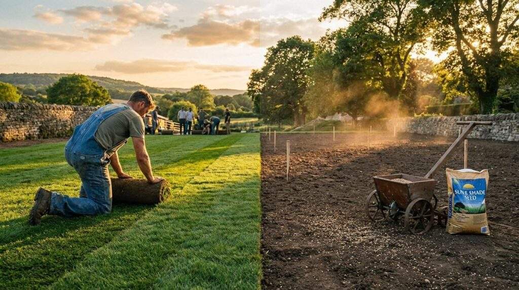 Jaka jest różnica między trawą z rolki a z siewu?