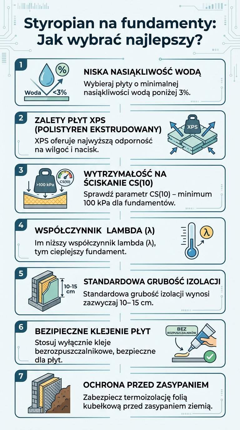 Infografika: Jaki styropian na fundamenty wybrać?