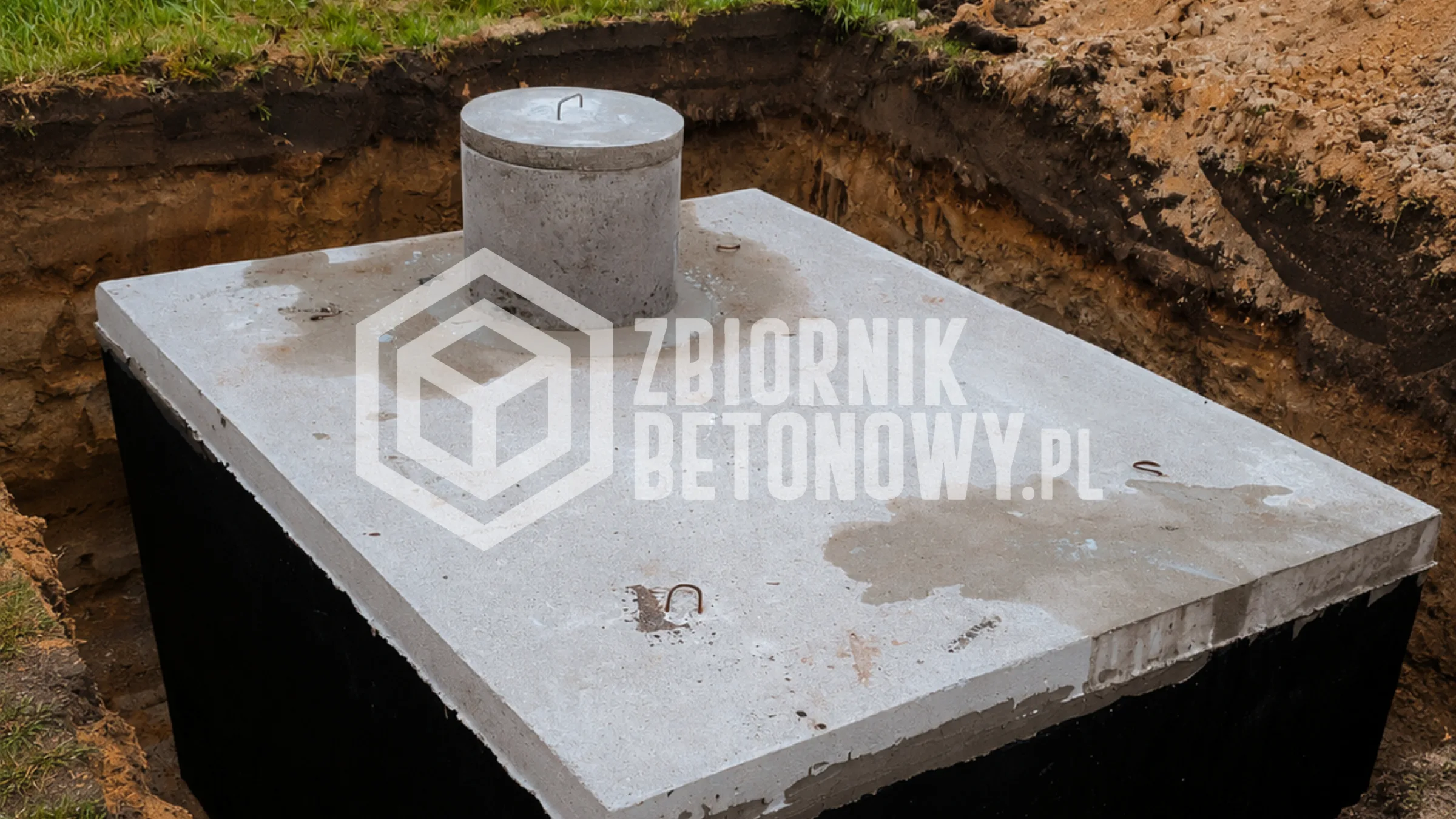 Jednokomorowy zbiornik betonowy o pojemności 10 000 litrów